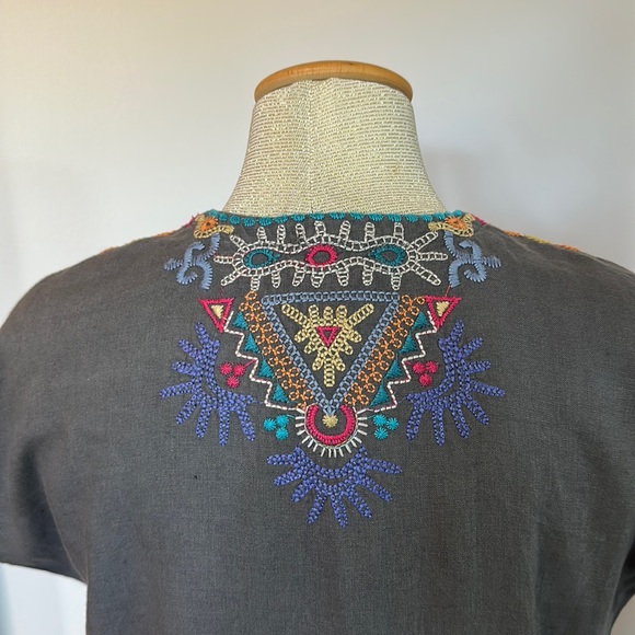 JOHNNY WAS Embroidered Linen Dress - Picture 6 of 8